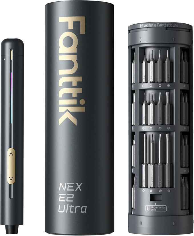 Fanttik E2 Ultra Electric Screwdriver, Screwdriver for Electronics (Grey)