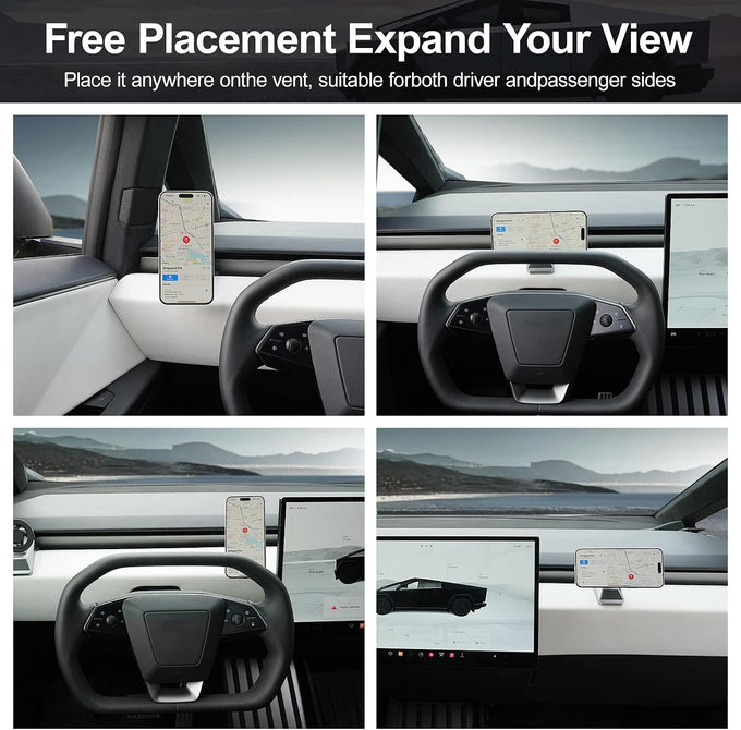 ELECFRESH Magnetic Phone Mount for 2024-2026 Tesla Cybertruck Accessories