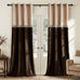 GIGIZAZA Velvet Curtains 96 Inch for Living Room 2 Panels Champagne Brown