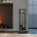 Fire Beauty 5Pcs Wrought Iron Fireplace Tools Set for Indoor Stove(Black)