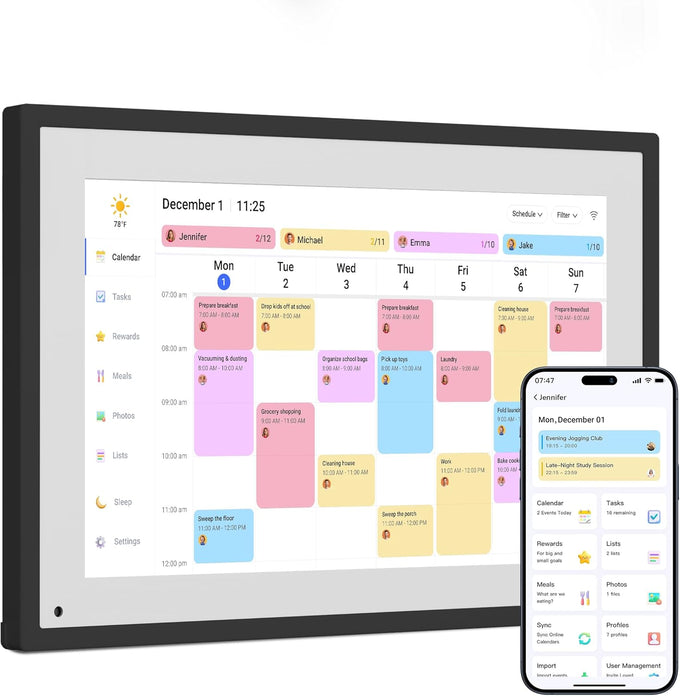 Dragon Touch 10.1 inch Digital Calendar Chore Chart Digital Picture Frame