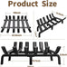 AMAGABELI GARDEN & HOME Fireplace Grate Log Holder 24 Inch Firewood Burning Rack Heavy Duty Wrought Iron Solid Steel for Chimney Hearth Fire Pit Outdoor Kindling Tools Wood Stove Accessories