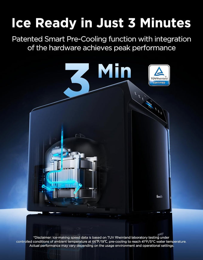 GoveeLife Smart Countertop Ice Maker 2 Pro, 3 Mins 9 Ice Cubes with 3 Sizes