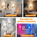 Nekhung Battery Operated Wall Sconce, Peel and Stick Sconces Set of 2