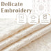 jinchan Floral Linen Curtains Embroidered Back Tab 54Wx84L 2 Panels