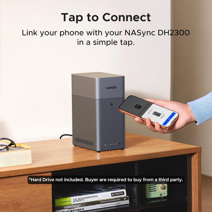 UGREEN NAS DH2300 2-Bay for Beginners & Personal Users, Phone Backup