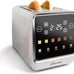 Inspirex Touch Screen Display Smart Toaster, 2 Slice with 8 Bread Type and 7 Browning Modes, Automatic Lowering and Raising, Digital Countdown, Modern Style, Stainless Steel
