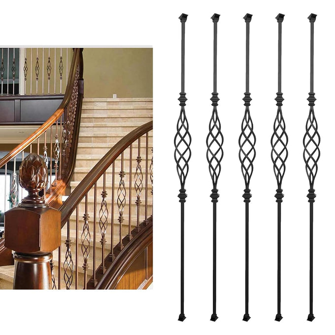 Sidasu 8-Pack 44" Iron Balusters for Staircase Interior