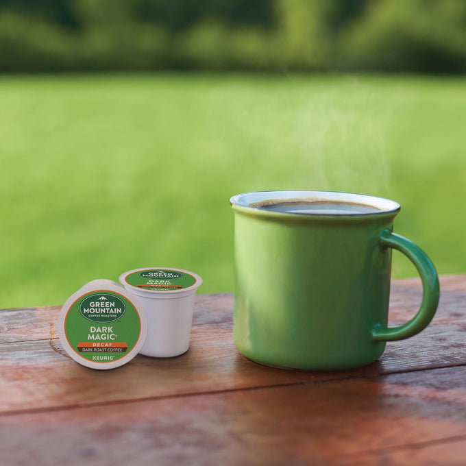 Green Mountain Coffee Dark Magic Decaf Keurig Single-Serve K-Cup pods, Dark Roast Coffee, 72 Count
