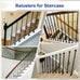 Sidasu 16-Pack Wrought Iron Stair Balusters, 44" Basket Twist Design