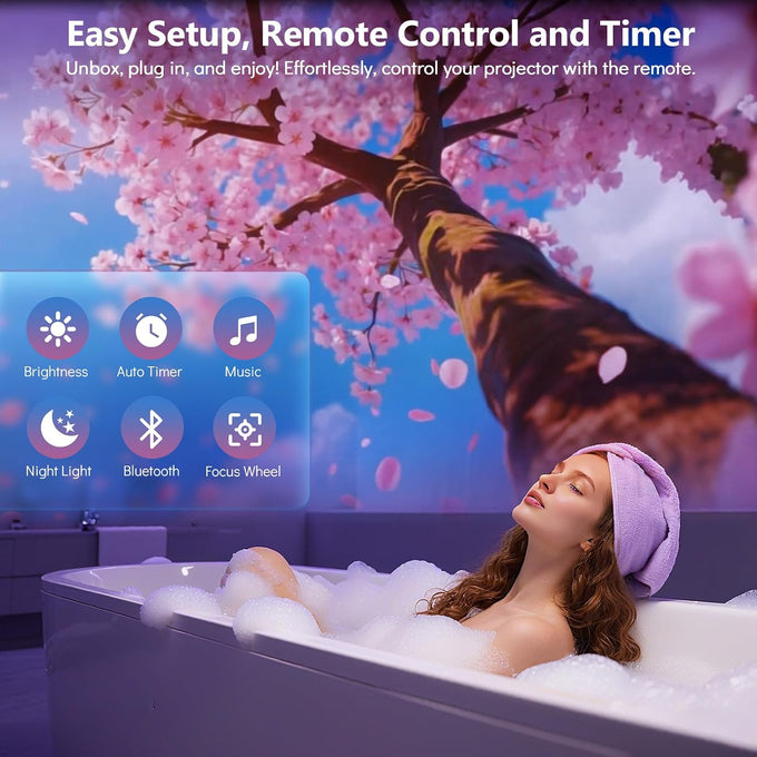 Rossetta 3D Projector with 60 Scenes, Galaxy Star Projector for Room Decor