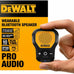 DEWALT Mini Wearable Bluetooth Speaker, Clip-On Jobsite Pro (Yellow)