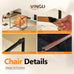 VINGLI 28" Wide Plush Upholstery Sling Modern Accent Chair with Metal Frame, Cute Reading Armchair with Removable Seat Cushion & Tan Microfiber Seat Base, Lazy Chair for Bedroom & Lounge,Black
