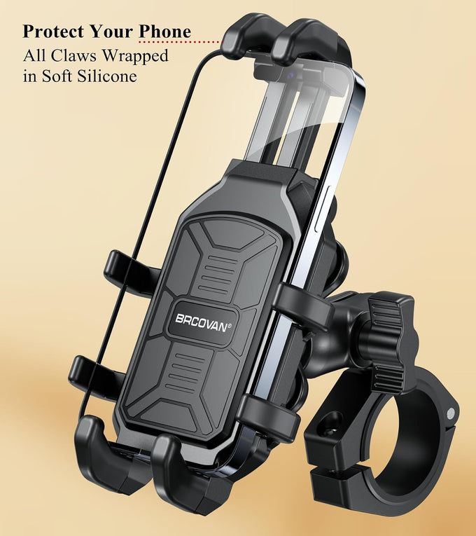 BRCOVAN Heavy Duty UTV Phone Mount Holder with Vibration Dampener