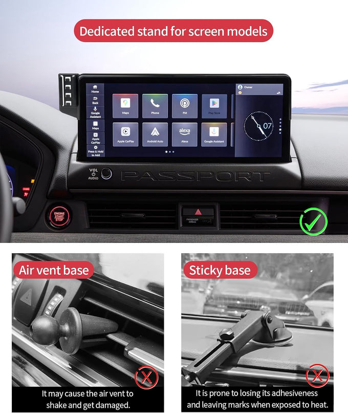 Wireless Charger Car Phone Holder for 2026 Honda Passport/Pilot 12.3 Screen
