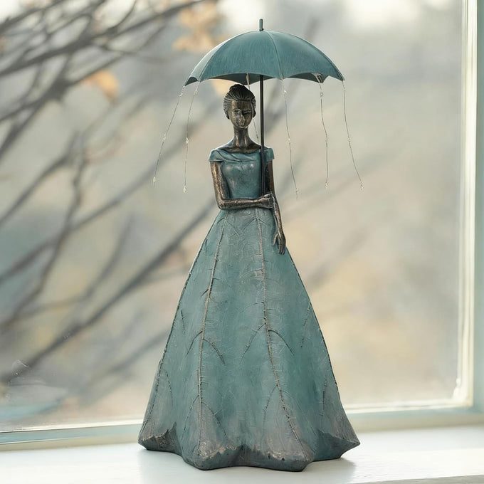 DiliComing Fairy Garden Statue Maiden Home Decoration 14.5 Inch Table Decor
