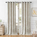 SMILETIME Ivory White Crushed Velvet Curtains 52x96 inch Grommet- 2 Panels