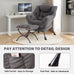 Tiita Lazy Chair with Ottoman, Comfy Reading Accent Chair, Dark Grey