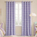 NICETOWN Lavender Purple Pom Pom Curtains, Room Darkening Double Layer Sheer Drapes for Girls Bedroom, Thermal Insulated Window Treatments, W52 x L84, 2 Panels