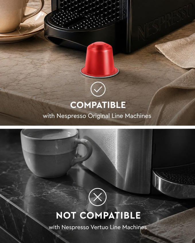 ROSSO CAFFÈ Espresso Pods for Nespresso Original Machines, Variety Pack 80