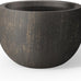 Kante Set of 3 Black Concrete Bowl Planters 20" 15.7" 11.8" Dia