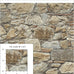 NextWall Faux Stone Wall Rustic Prepasted Wallpaper (Toffee & Ivory)