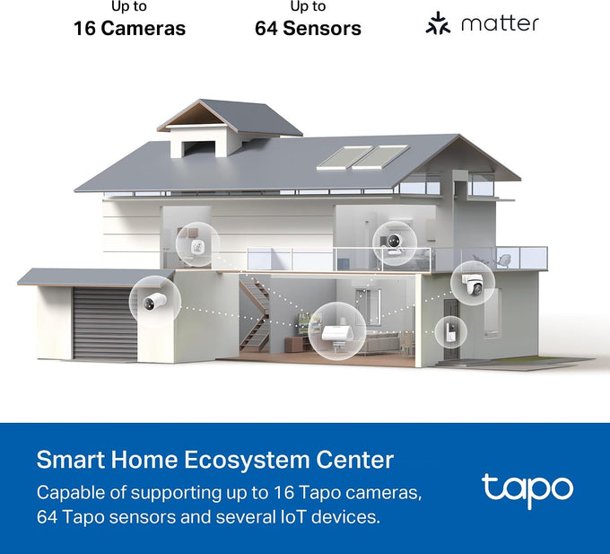 Tapo 4K Outdoor Pan/Tilt Security Camera C660 KIT + Smart Hub H500 Bundle