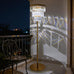 HUYIENO Solar Crystal Floor Lamp Outdoor 4FT Metal Garden Decor