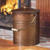 Plow & Hearth 3 Gallon Black Large Ash Bucket with Lid and Wood Handle | 28 Gauge Galvanized Iron Metal | Double Bottom | Tool for Fireplaces Fire Pits Wood Burning Stoves (Copper)