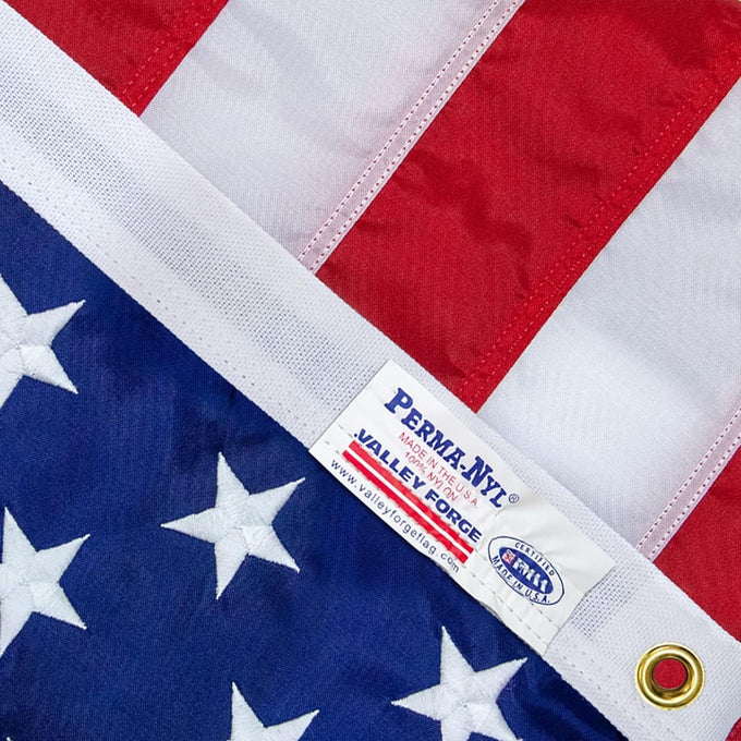 American Flag - 100% Made in The USA - 5' x 8' ft - Koralex II 2-Ply Polyester - Sturdy, Durable and Patriotic - Great for Gardens, Homes, Patios and Cars – by Valley Forge Flag