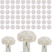 80 PCS White Hydrangea Artificial Flowers, Ivory Silk Full Flowers Heads with Stems for Wedding Centerpieces, Home, Garden, Baby Shower, Party Decoration