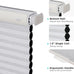 Joydeco No Drill Cordless Blackout Cellular Shades, 35" W x 64" H, White