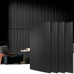 Art3d 2-Pack Fluted Acoustic Wood Slat Wall Panel, 47.2 x 23.6 Inch, Walnut
