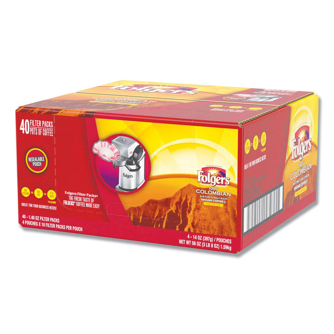 Folgers Classic Roast Medium Roast Ground Coffee, 40-1.05 Ounce Filter Packs