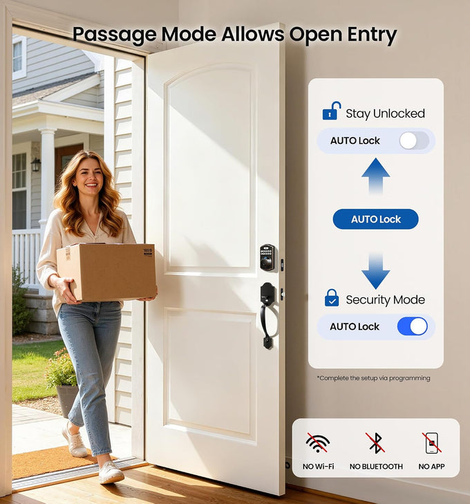 Veise KS02A Fingerprint Door Lock, Keypad Deadbolt, Oil Rubbed Bronze