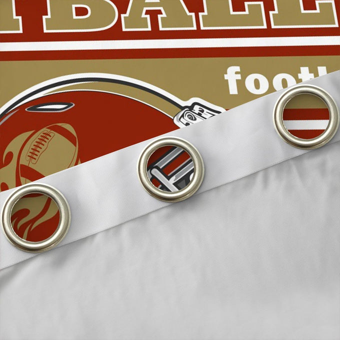 Feelyou Football Blackout Curtains for Bedroom Living Room