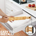 SpaceAid Bamboo Drawer Dividers with Inserts and Labels, Kitchen Adjustable Drawer Organizers, Expandable Organization for Home, Office, Dressers, 7 Dividers with 15 Inserts (17"-22" Natural)