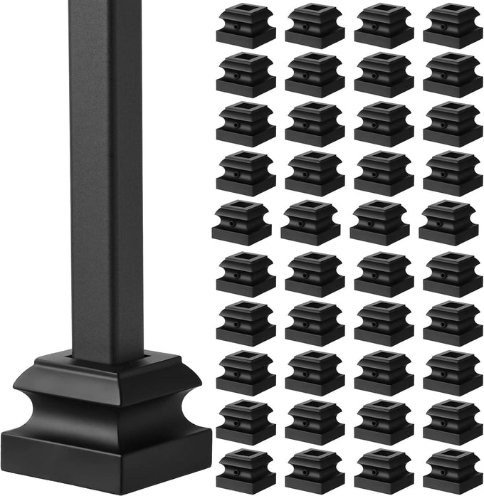 Moxweyeni 96 Pcs Iron Baluster Shoes for Square Staircase Balusters