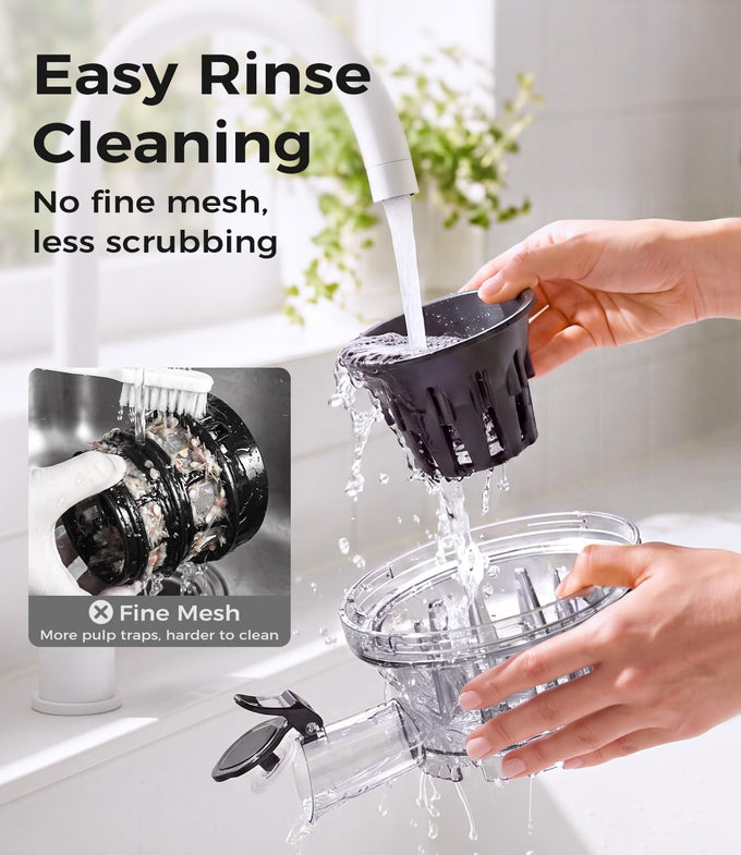 Onelive 6-in-1 Cold Press Juicer Machine for Fruits Veggies Sorbet Nut Milk