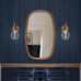 Faux Wood Panel Prepasted Wallpaper (Naval Blue)