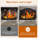 26" Fireplace Back Plates with Feet, Lightweight Firebacks for Fireplace, Iron Fireplace Reflector Plate, Fireplace Heat Reflector, Fireplace Wall Protection, Heat Resistance up to 1400°F
