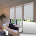 Motorized Blinds No Drill Automatic Blinds for Windows Cordless Roller Shades Electric Blinds with Remote Control Smart Blinds (White, 34.5 x 72)
