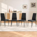 Karl home Dining Chairs Set of 4, PU Leather & High Back, Black