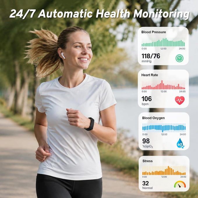 Screenless Activity Tracker 24/7 Health & Fitness trackers for Women & Men