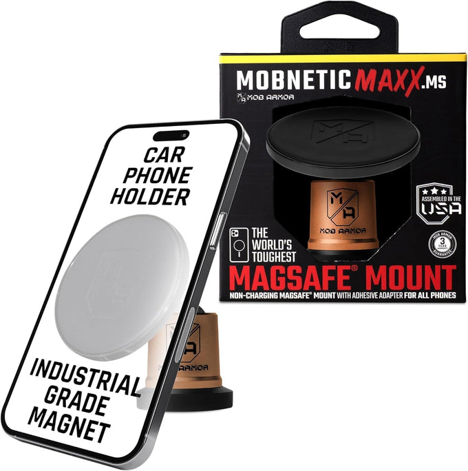 Mob Armor MobNetic Maxx MS MagSafe Phone Mount for Car, Black