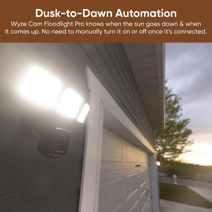 WYZE Floodlight Camera Pro, 2.5K HD Outdoor Security Camera 3000-Lumen LEDs
