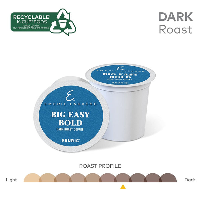 Emeril Big Easy Bold Keurig Single-Serve K-Cup Pods, Dark Roast Coffee, 96 Count