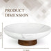 Marble Decorative Fruit Bowl for Home Decor Entryway Pedestal Bowl - White