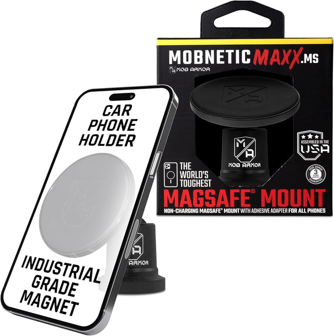 Mob Armor MobNetic Maxx MS MagSafe Phone Mount for Car, Black
