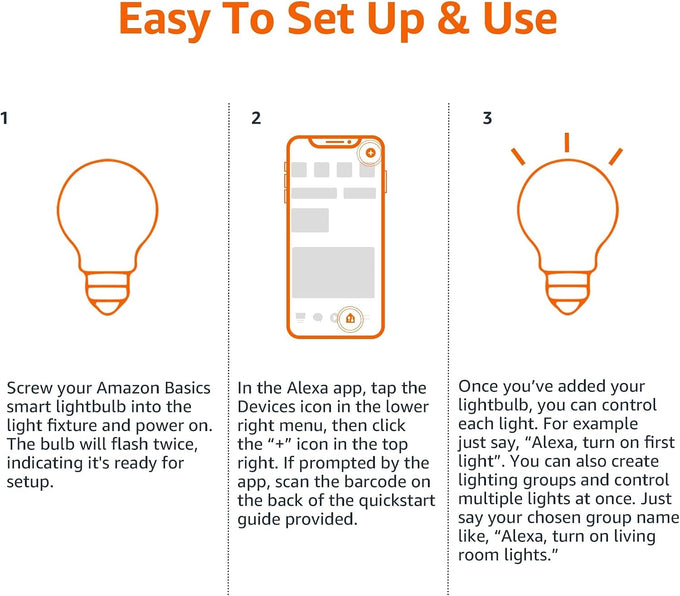 Echo Dot with Amazon Basics Smart Color Bulb